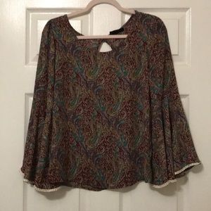 Sheer long sleeve shirt